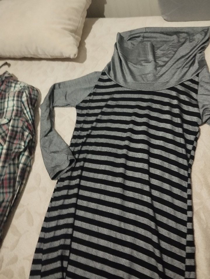 Gri Uzun Kollu Tunik - Görsel 4