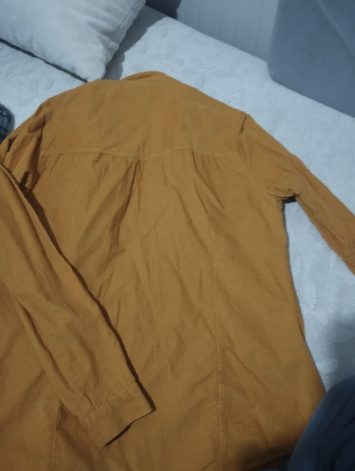 Düğmeli Kadın Süet Gömlek - Görsel 2