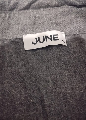 Gri Nakışlı Keten Gömlek - Görsel 4