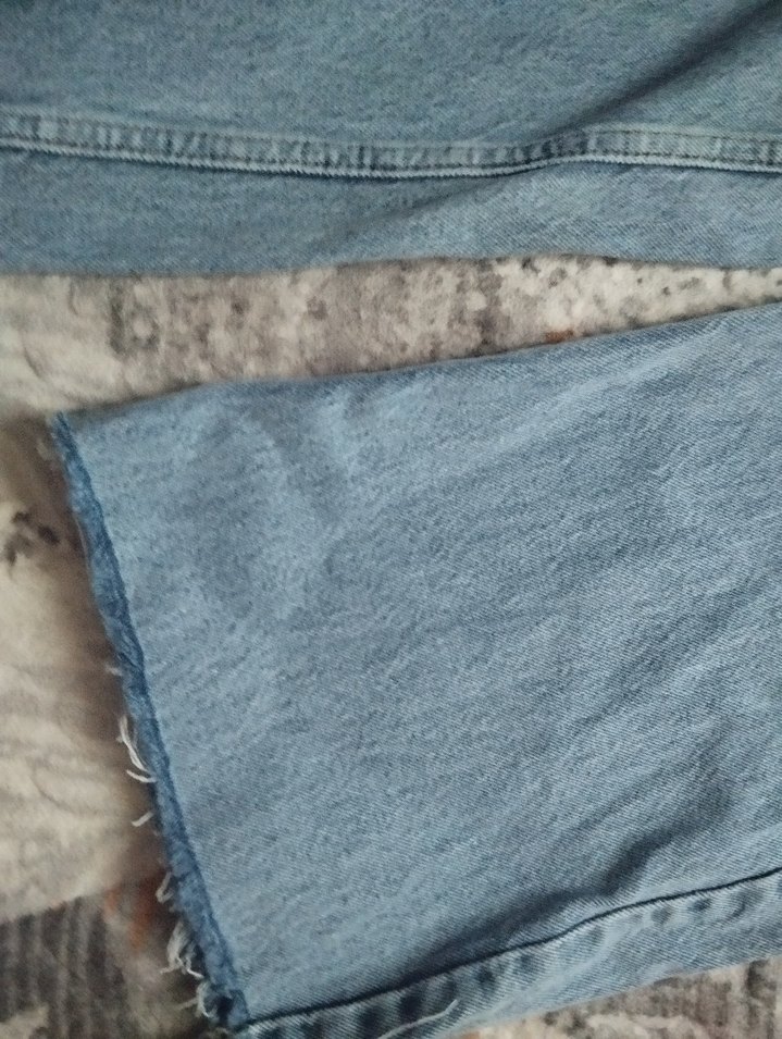 Kadın Mavi Midi Bol Kesim Kot Pantolon - Görsel 3