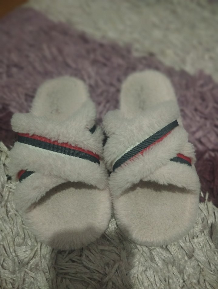 açık Pembe Cırt Cırtlı Kadın Ev Terliği - Görsel 2