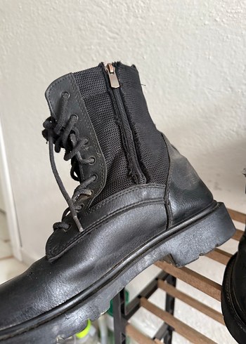 Kahverengi Kamuflaj Desenli Deri Erkek Bot - Görsel 7