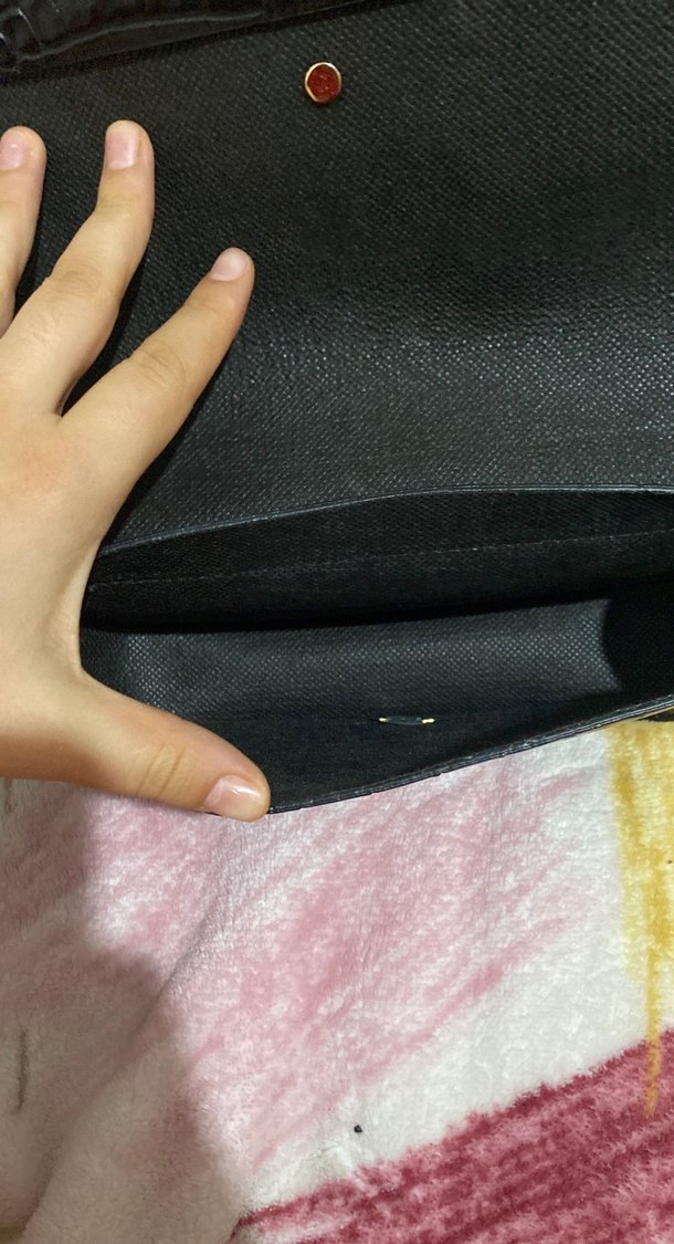 Kemer Detaylı Siyah Yılan Derisi Desenli Deri Çanta - Görsel 2