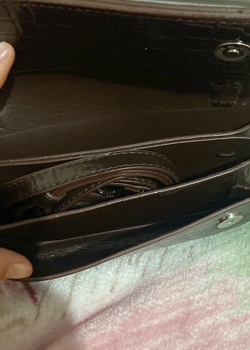 Kahverengi Yılan Derisi Desenli Deri Çanta - Görsel 2