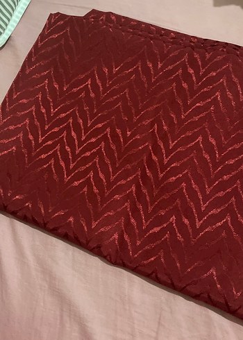 Bordo Pileli Kadın Şal - Görsel 2