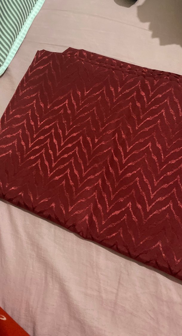 Bordo Pileli Kadın Şal - Görsel 2