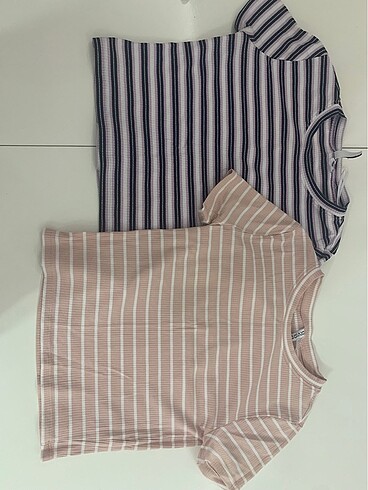 H&M Çizgili Bluz(2 adet)