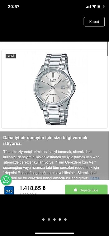 Beden Casio saat