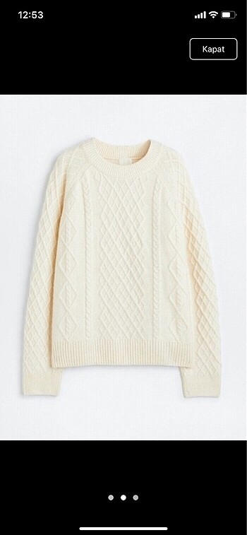 H&M Krem örgü kazak