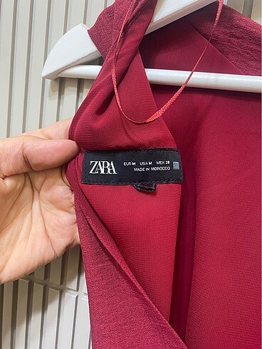 m Beden bordo Renk Zara elbise
