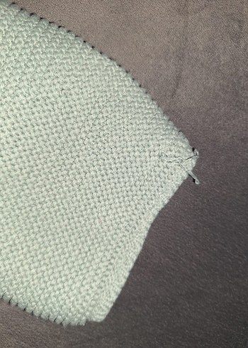 Kapüşonlu  Çocuk Gri Örgü Hırka - Görsel 3