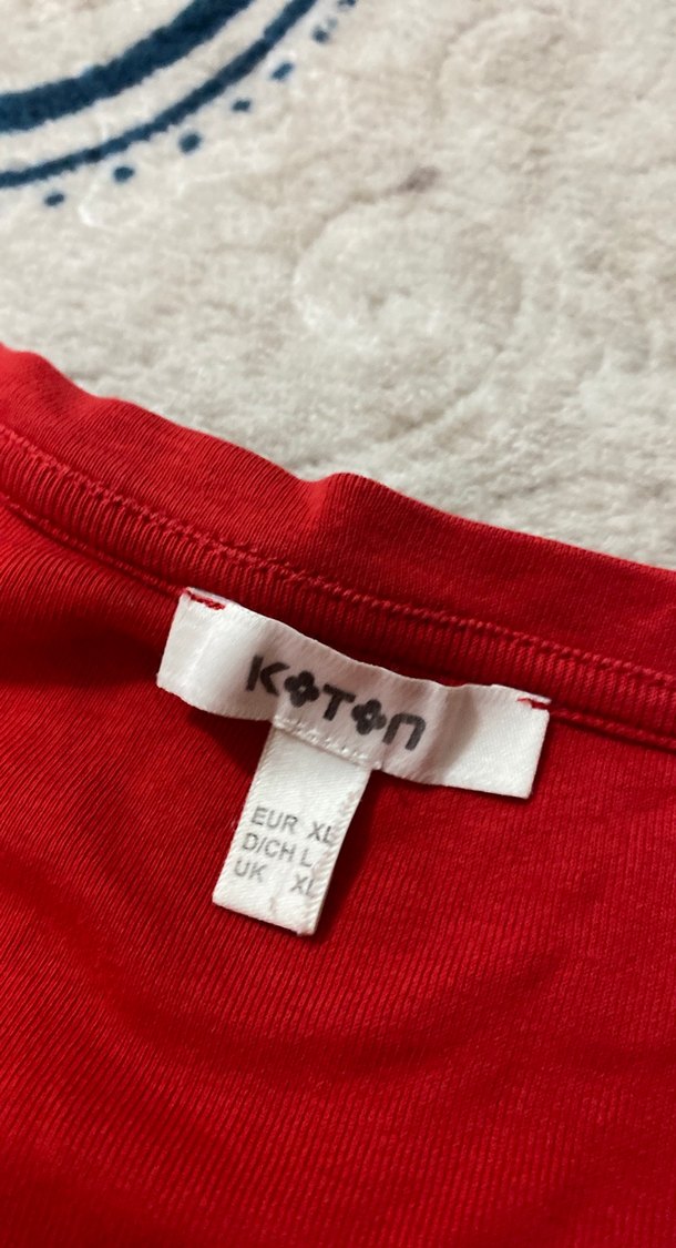 Koton Kadın Kırmızı Tişört XL - Görsel 2