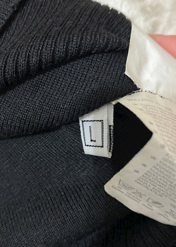 Siyah Kısa Kollu Boğazlı Triko Kazak - Görsel 3