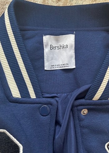 Düğmeli Lacivert Kadın Bomber Ceket - Görsel 2