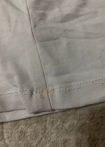 Beyaz Uzun Kollu Yarım Fermuarlı Crop Top - Görsel 2