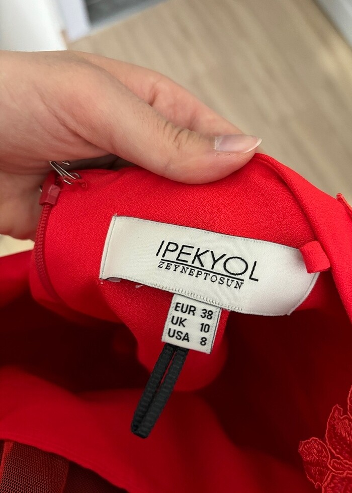 İPEKYOL NAR ÇİÇEĞİ ŞIK DANTELLİ DAVET ELBİSESİ - Görsel 3