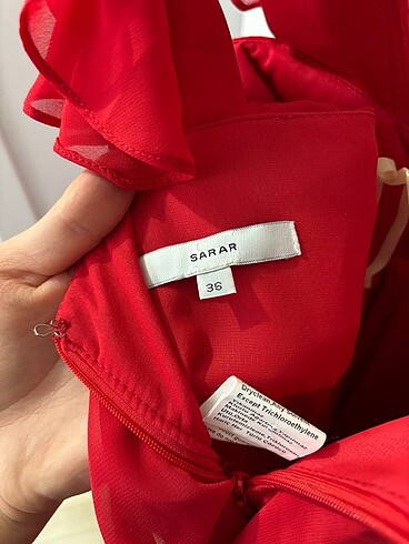 KIRMIZI ŞIFON UZUN ABİYE - Görsel 4