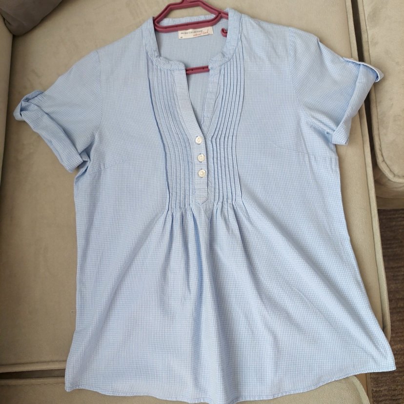 Mudo V Yaka Düğmeli Kadın Gömlek - Görsel 2