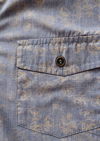 Düğmeli Mavi Denim Kadın Gömlek - Görsel 5