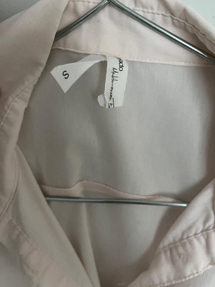 Kadın pudra Gömlek Uzun Kollu - Görsel 3