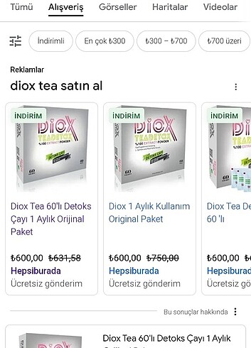 xs Beden Diox tea detox