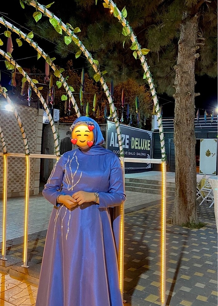 Bebek Mavisi Taşlı Abiye - Görsel 2