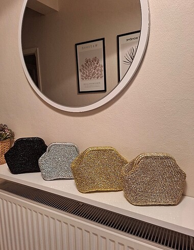  Beden Hasır simli clutch çanta
