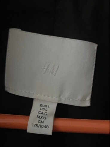 H&M h&m siyah kruvaze kaşe kaban
