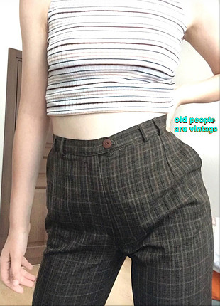 38 Beden çeşitli Renk c&a ekose vintage pantolon
