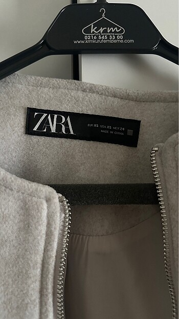 Zara Zara bomber ceket xs beden ekru