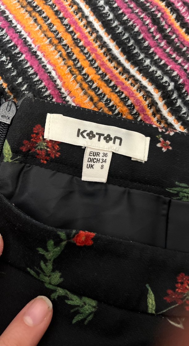 Nakışlı Bohem Hamile Midi Etek - Görsel 2