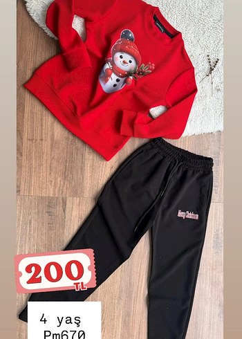 Kız Çocuk Camel Renkli Pamuklu Sweatshirt ve Eşofman - Görsel 7