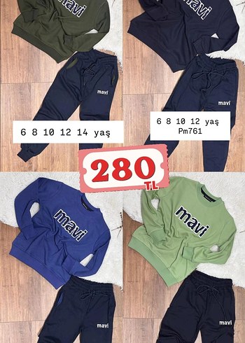 Kız Çocuk Camel Renkli Pamuklu Sweatshirt ve Eşofman - Görsel 10