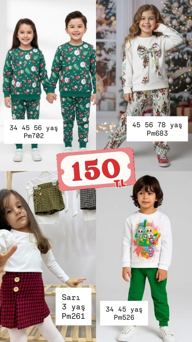 Kız Çocuk Camel Renkli Pamuklu Sweatshirt ve Eşofman - Görsel 2