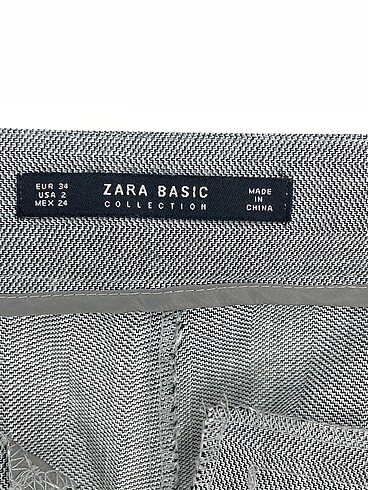 34 Beden gri Renk Zara Düz Kesim %70 İndirimli.