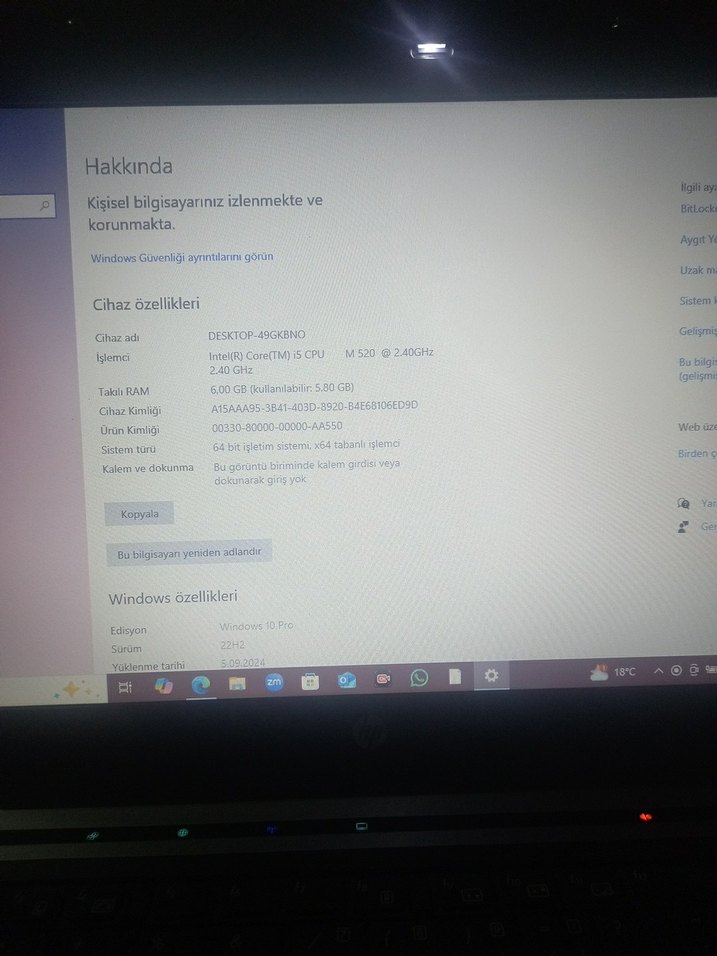 hp elitebook 8440p i5 işlemci - Görsel 3