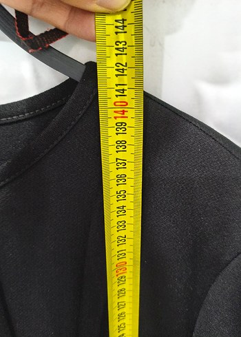 Siyah Uzun Kollu Drapeli Kadın Elbise - Görsel 7