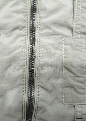 Bej Erkek Kolsuz Fermuarlı Keten Yelek - Görsel 5