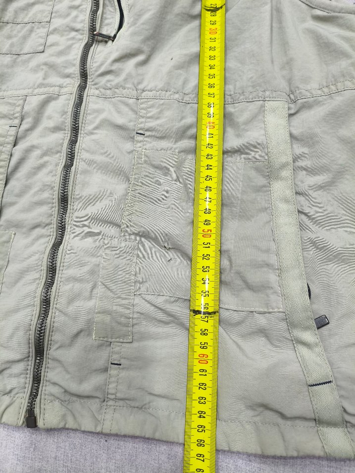 Bej Erkek Kolsuz Fermuarlı Keten Yelek - Görsel 3