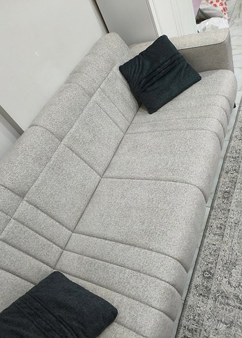 Gri Modern Düz Koltuk Mondi çekyat - Görsel 2