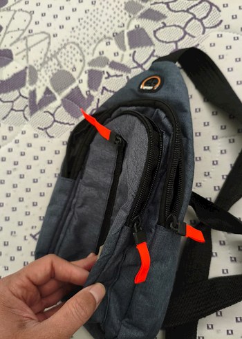 Gri Baskılı Erkek Omuz Çantası - Görsel 4