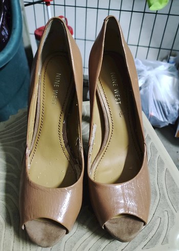 Bej Deri Kadın Stiletto Topuklu Ayakkabı