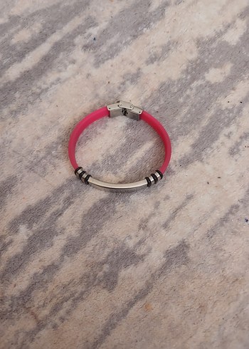 Diğer Gri Detaylı Pembe Kadın Bileklik