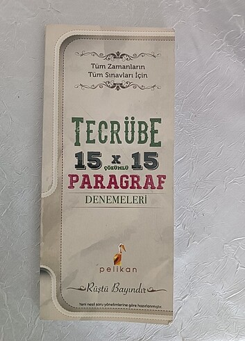 Rüştü hoca paragraf denemesi