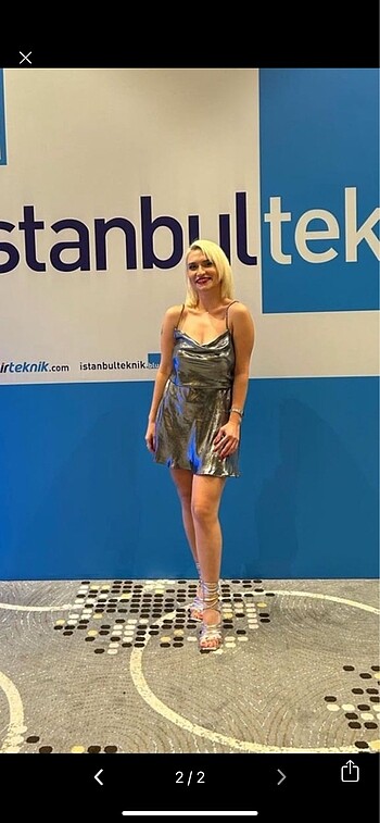 Zara Zara gümüş elbise