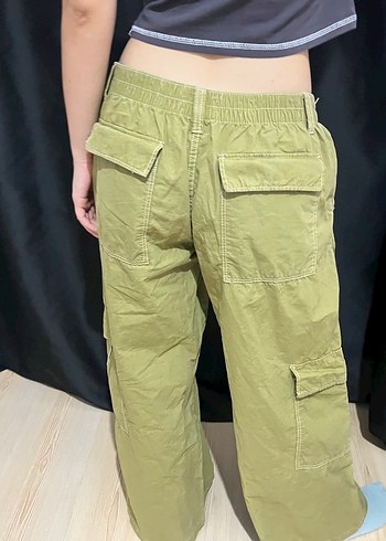 zara kargo pantolon fıstık yeşili - Görsel 2