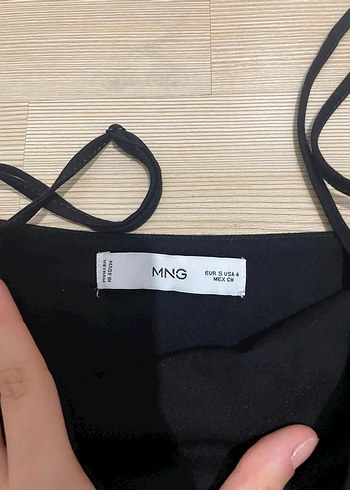 Siyah İnce Askılı Midi Elbise - Görsel 3