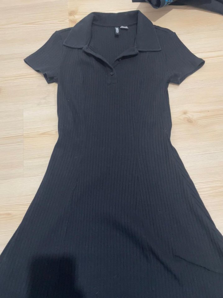 siyah midi kadın elbise - Görsel 3