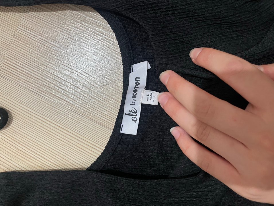 Siyah V Yakalı Mini Kadın Elbise - Görsel 4