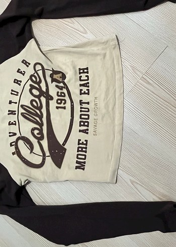 y2k Kadın Kahverengi Uzun Kollu Crop Top - Görsel 2